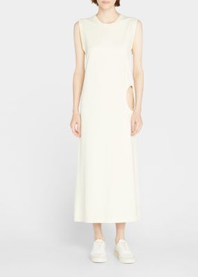 Cutout Sleeveless Tea-Length Tunic Dress