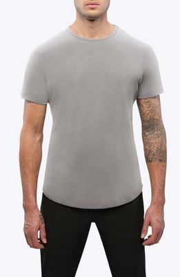 Cuts AO Curve Hem Cotton Blend T-Shirt in Dusky Graphite 