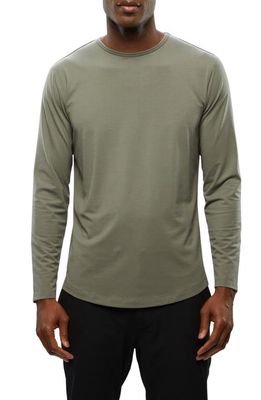 Cuts AO Curved Hem Long Sleeve Tee in Carbon