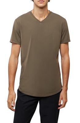 Cuts AO V-Neck Curved Hem Tee in Shadow