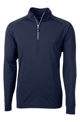 Cutter & Buck Adapt Quarter Zip Pullover in Navy Blue 