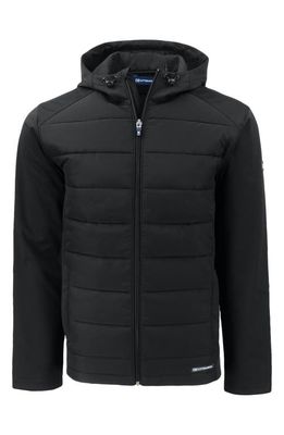 Cutter & Buck Evoke Water & Wind Resistant Insulated Quilted Recycled Polyester Puffer Jacket in Black