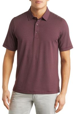 Cutter & Buck Forge DryTec Pencil Stripe Performance Polo in Bordeaux