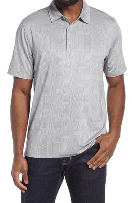 Cutter & Buck Forge Stretch Wave Print Polo Shirt in Polished Heather
