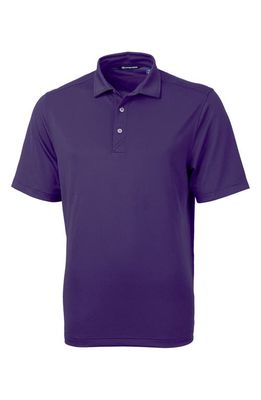 Cutter & Buck Virtue Piqué Recycled Polyester Blend Polo in College Purple