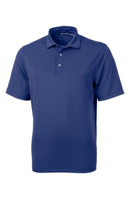 Cutter & Buck Virtue Piqué Recycled Polyester Blend Polo in Tour Blue