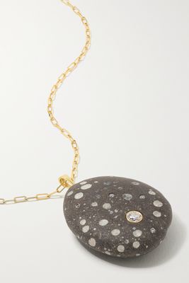 CVC Stones - Galaxy 18-karat Gold, Stone And Diamond Necklace - one size