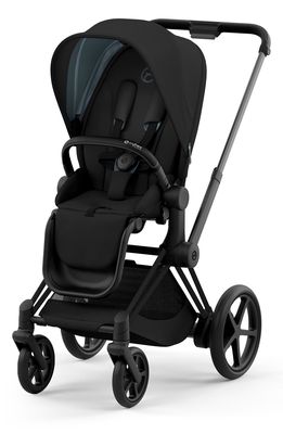 CYBEX e-Priam 2 Electronic Stroller with All Terrain Wheels in Deep Black