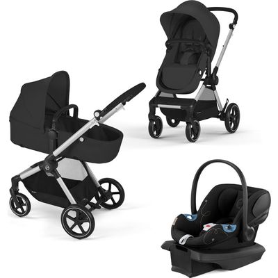 CYBEX EOS Stroller & Aton G Car Seat Travel System in Moon Black 