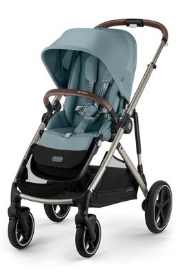 CYBEX Gazelle S Single to Double Stroller with Taupe Frame in Sky Blue