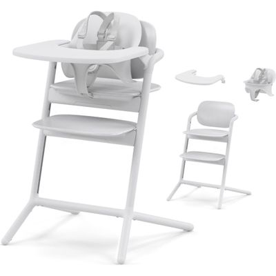 CYBEX Lemo 2 Highchair, Baby Seat & Snack Tray 3-in-1 Set in All White 