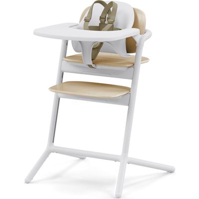 CYBEX Lemo 2 Highchair, Baby Seat & Snack Tray 3-in-1 Set in Sand/White 