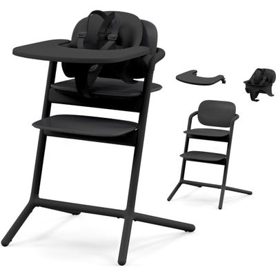 CYBEX Lemo 2 Highchair, Baby Seat & Snack Tray 3-in-1 Set in Stunning Black 