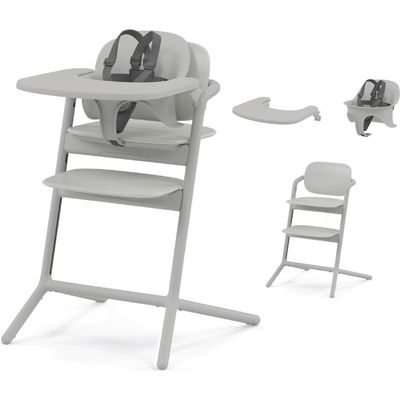 CYBEX Lemo 2 Highchair, Baby Seat & Snack Tray 3-in-1 Set in Suede Grey 