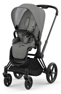 CYBEX PRIAM 4 Matte Black Compact Stroller in Soho Grey