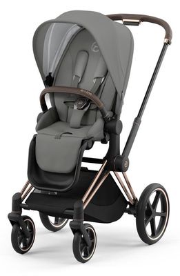 CYBEX Priam 4 Rose Gold Compact Stroller in Soho Grey