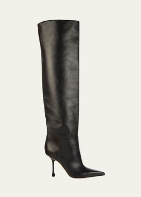 Cycas Leather Over-The-Knee Boots