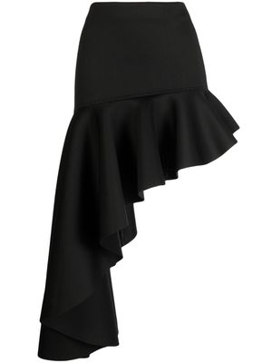 Cynthia Rowley asymmetric ruffled skirt - Black