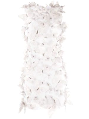 Cynthia Rowley butterfly-embellished sleeveless minidress - White
