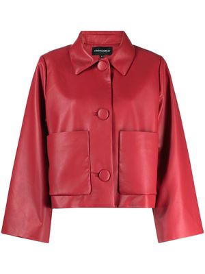 Cynthia Rowley button-up cropped jacket - RED