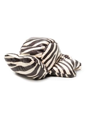 Cynthia Rowley Cloud zebra-print trapper hat - Brown