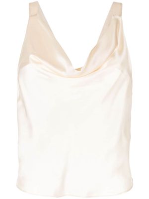 Cynthia Rowley cowl-neck silk blouse - Neutrals