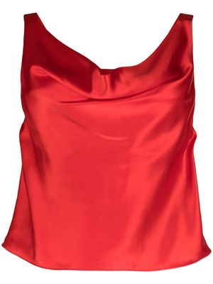 Cynthia Rowley cowl-neck silk blouse - Red