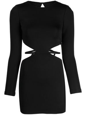 Cynthia Rowley cut-out long-sleeved minidress - Black