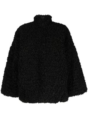 Cynthia Rowley faux-shearling pullover zip jacket - Black
