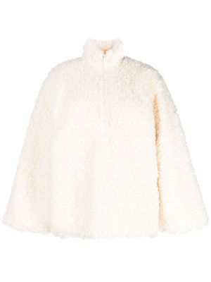 Cynthia Rowley faux-shearling pullover zip jacket - White