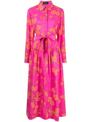 Cynthia Rowley floral-print cotton midi dress - Pink