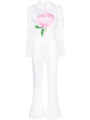Cynthia Rowley floral-print flared jumpsuit - White