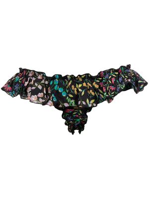 Cynthia Rowley floral-print ruffled bikini bottoms - Multicolour