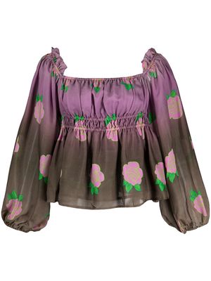 Cynthia Rowley floral-print silk blouse - Multicolour
