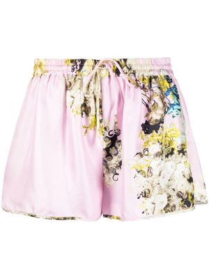 Cynthia Rowley floral-print silk shorts - Pink