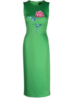 Cynthia Rowley floral-print sleeveless midi dress - Green