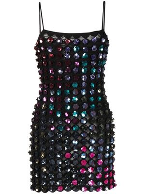 Cynthia Rowley floral sequin-embellished dress - Black