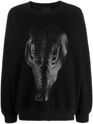 Cynthia Rowley graphic-print cotton sweatshirt - Black