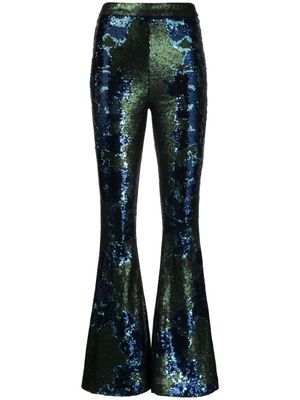 Cynthia Rowley high-waisted flared trousers - Green