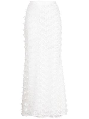 Cynthia Rowley high-waisted floral-lace skirt - White