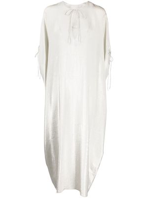 Cynthia Rowley lamé-effect draped maxi dress - Silver