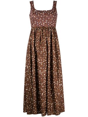 Cynthia Rowley leopard-print silk midi dress - Multicolour