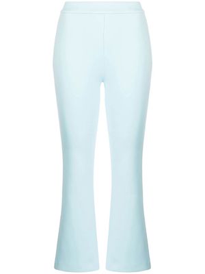 Cynthia Rowley mid-rise flared cropped trousers - Blue