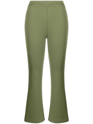 Cynthia Rowley mid-rise flared cropped trousers - Green