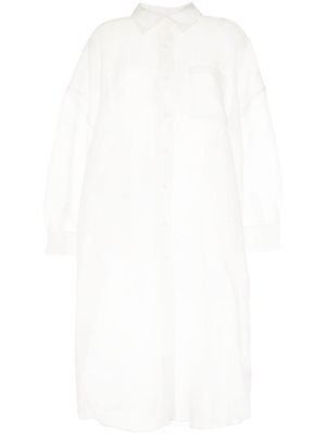Cynthia Rowley oversized sheer shirt dress - White