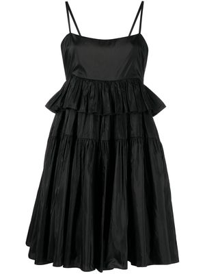 Cynthia Rowley peplum smock silk dress - Black