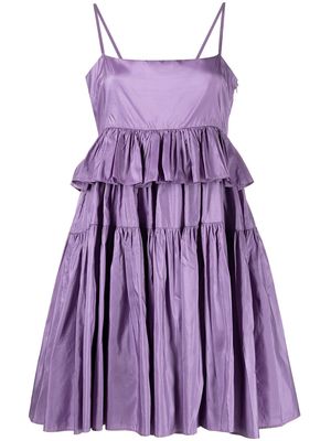 Cynthia Rowley peplum smock silk dress - Purple