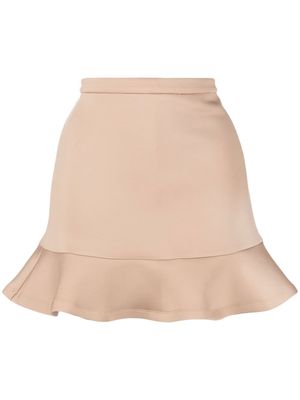 Cynthia Rowley ruffled-trim mini skirt - Brown