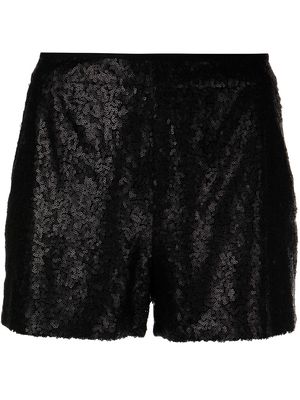 Cynthia Rowley sequin-embellished mini shorts - Black