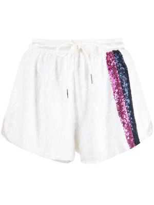 Cynthia Rowley sequin-embellished running shorts - White